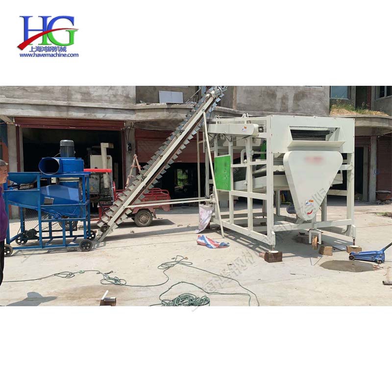 厂家直销花生长果筛选机 双级滚筒花生尘土机 瘪花生过滤机