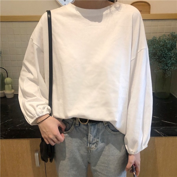Blusa de manga larga para mujer, estilo coreano 2026, elegante, dulce, retro, adelgazante, con fruncido y manga farol, efecto rejuvenecedor, para principios de otoño image 7