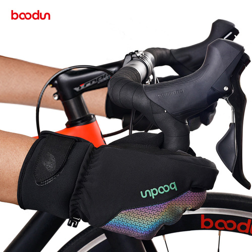 BOODUN/Boton's new thickened colorful long-finger cycling gloves waterproof 3M warm ski gloves