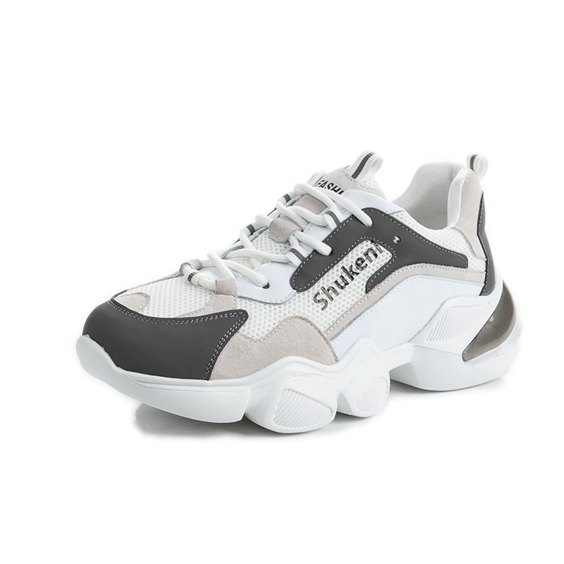 Мужские и женские кроссовки на платформе Sankei White & Black, корейский стиль, натуральная кожа, коллекция осень 2022