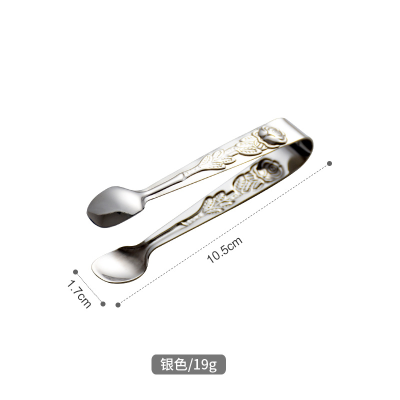 304 de acero inoxidable mini clip de alimentos Rosa patrón cubo de hielo clip de galletas clip de pinzas de chip de limón clip