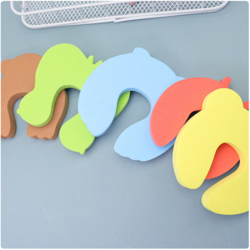 Baby cartoon safety door stop eva door card child safety door clip animal door stop children anti-pinch door card