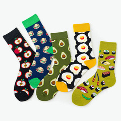 High-Calf Trend Socks Fruit Series New Couple Trend Socks Women's Cotton Socks Personality Men's Socks Cross-Border Exclusive Supply