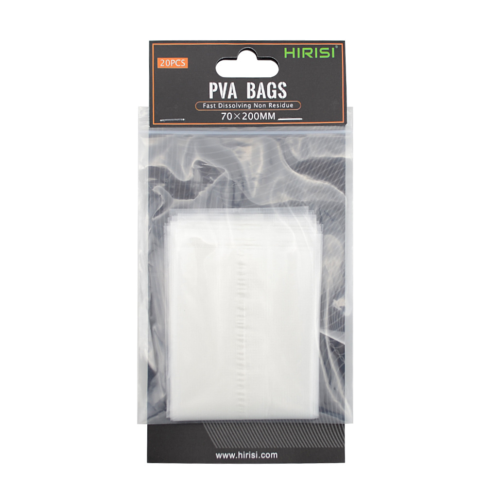 Bolsa soluble en agua de PVA, bolsa de nido instantánea de precisión de punto fijo, bolsa de cebo de pesca, equipo de pesca al aire libre, suministros de pesca, accesorios pequeños