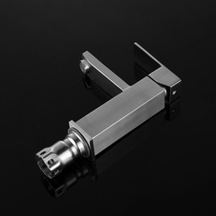 SUS304 stainless steel cold and hot water faucet square brushed bathroom sink basin face basin balcony faucet