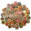 Spot low -cost wholesale explosion model retro pattern round sheet printing round sheet button cartoon color painted wood buckle