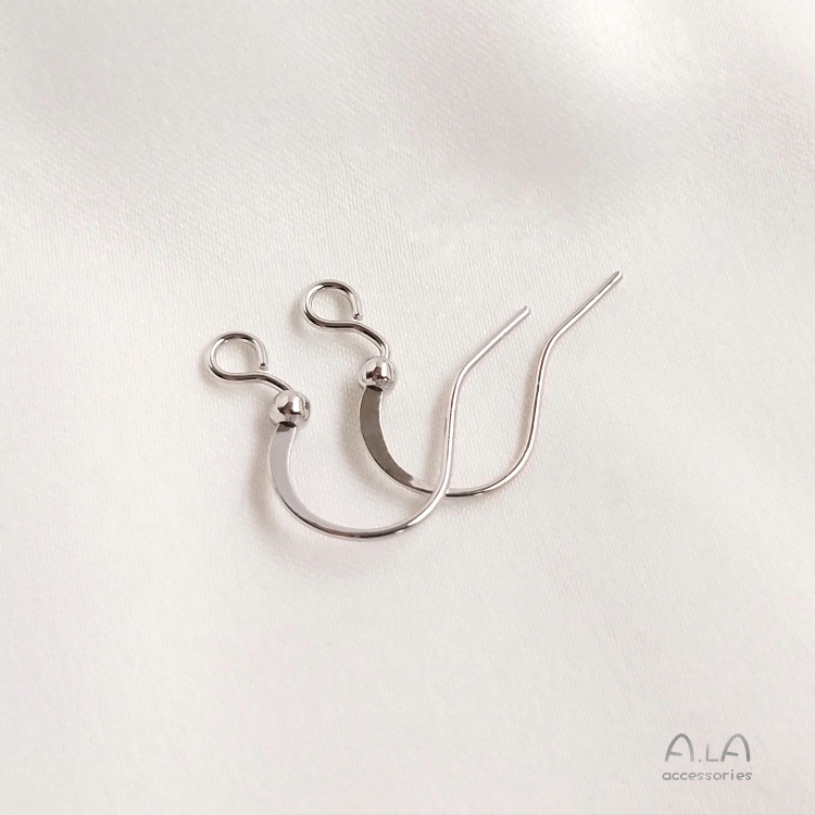 Platinum flat ear hook 1 to 2
