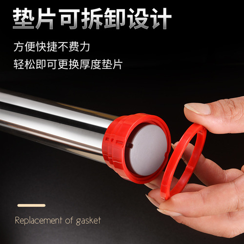 USU304 stainless steel adjustable thickness rolling pin pressing household solid dumpling skin baking stick can be printed with LOGO