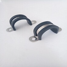 济南包胶管夹 U型不锈钢线夹 双脚卡箍规格
