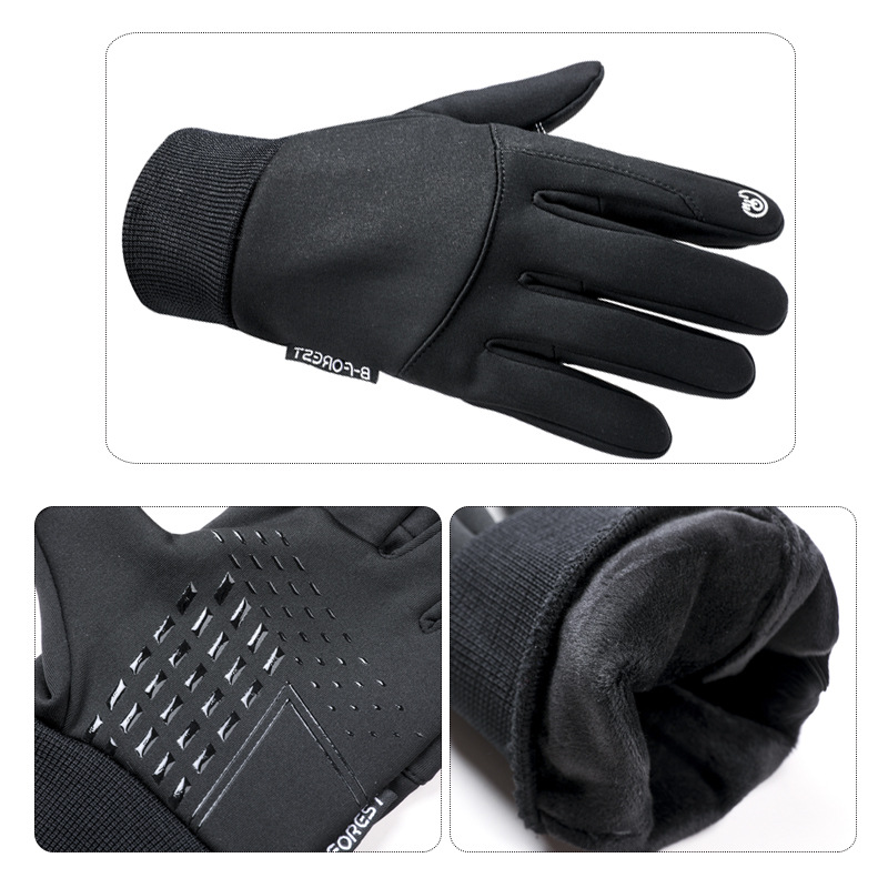 Guantes al aire libre de montar bicicleta dedo completo montaña carretera bicicleta guantes hombres y mujeres deportes absorción de choque pantalla táctil equipo