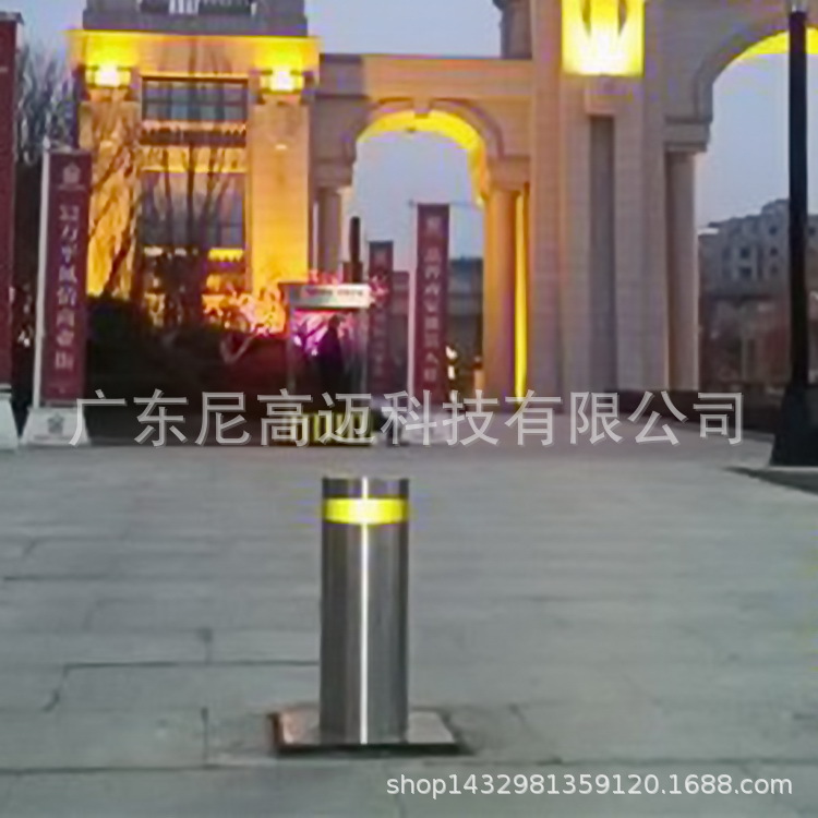 遥控伸缩路桩 商住小区对外车辆管控通道路障 防撞电动液压升降柱