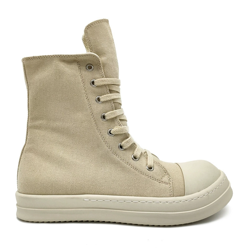 Unisex platform canvas high-top sneakers detail 5