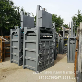 立式塑料薄膜打包机 易拉罐饮料瓶压块机 双缸猪毛牛毛打包机