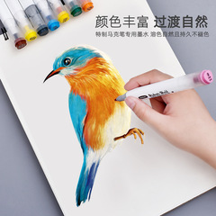 Wholesale washable double-ended marker pen set student art coloring pen color pen combination painting watercolor pen