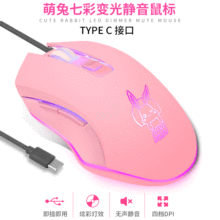 type c接口电竞鼠标适用于惠普谷歌小米华为苹果电脑有线游戏鼠标