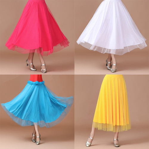 Fansile ethnic style new suit mesh square dance performance costume medium long sleeve female adult classical dance costume