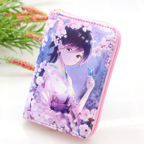 One piece drop shipping Taobao micro-business supply cartoon Kimetsu no Yaiba cute Korean version key bag coin purse