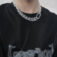 原创设计国潮高街机能风饰品透明亚克力安全扣I男女网红嘻哈项链