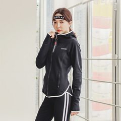 胖mm秋冬季晨跑運動上衣女寬鬆拉鏈健身服瑜伽服跑步大碼開衫外套