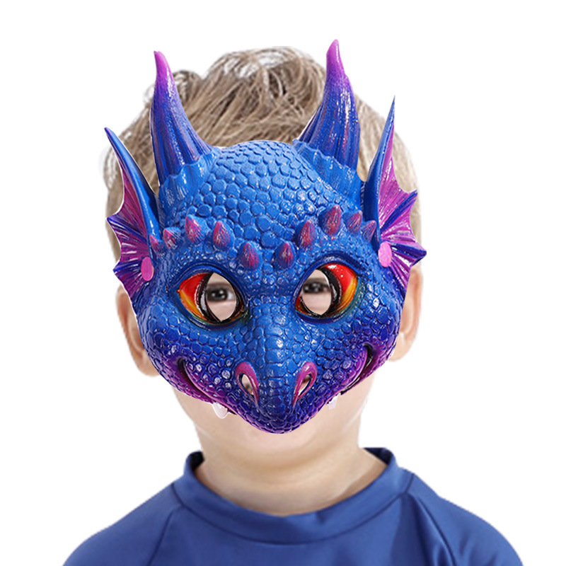 Halloween New Mask Cross-Border Amazon Spot Carnival Children's Dragon Mask Children's Holiday Performance Props