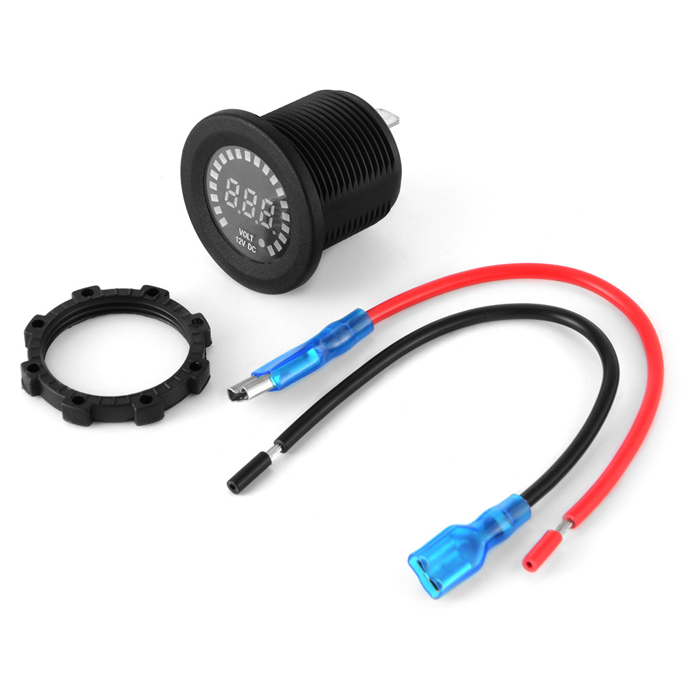 Nuevo 12V color pantalla voltímetro coche instrumento nuevo DC LED Digital impermeable IP65