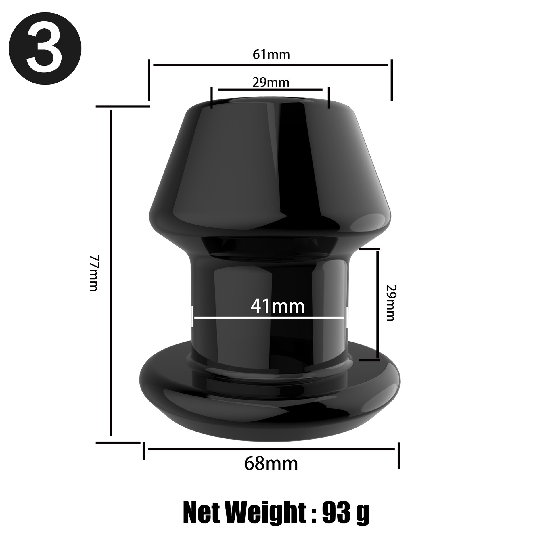 Negro N ° 3 (bolsa de papel de aluminio)