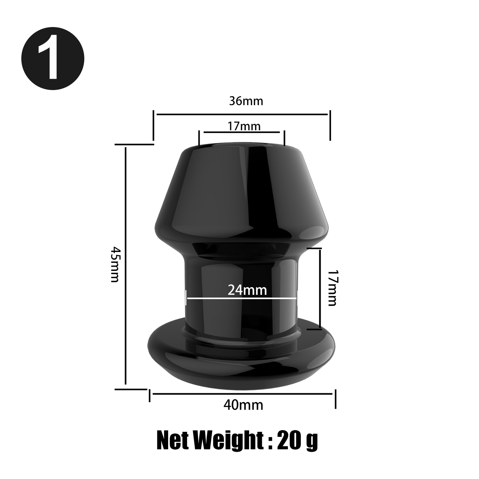 Negro N ° 1 (bolsa de papel de aluminio)