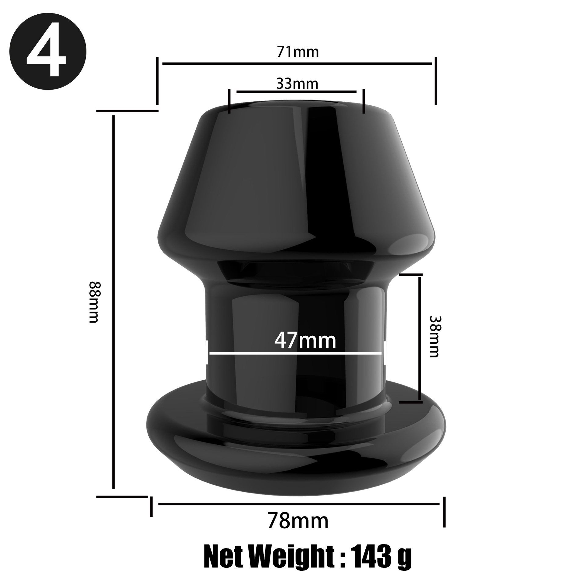 Negro N ° 4 (bolsa de papel de aluminio)