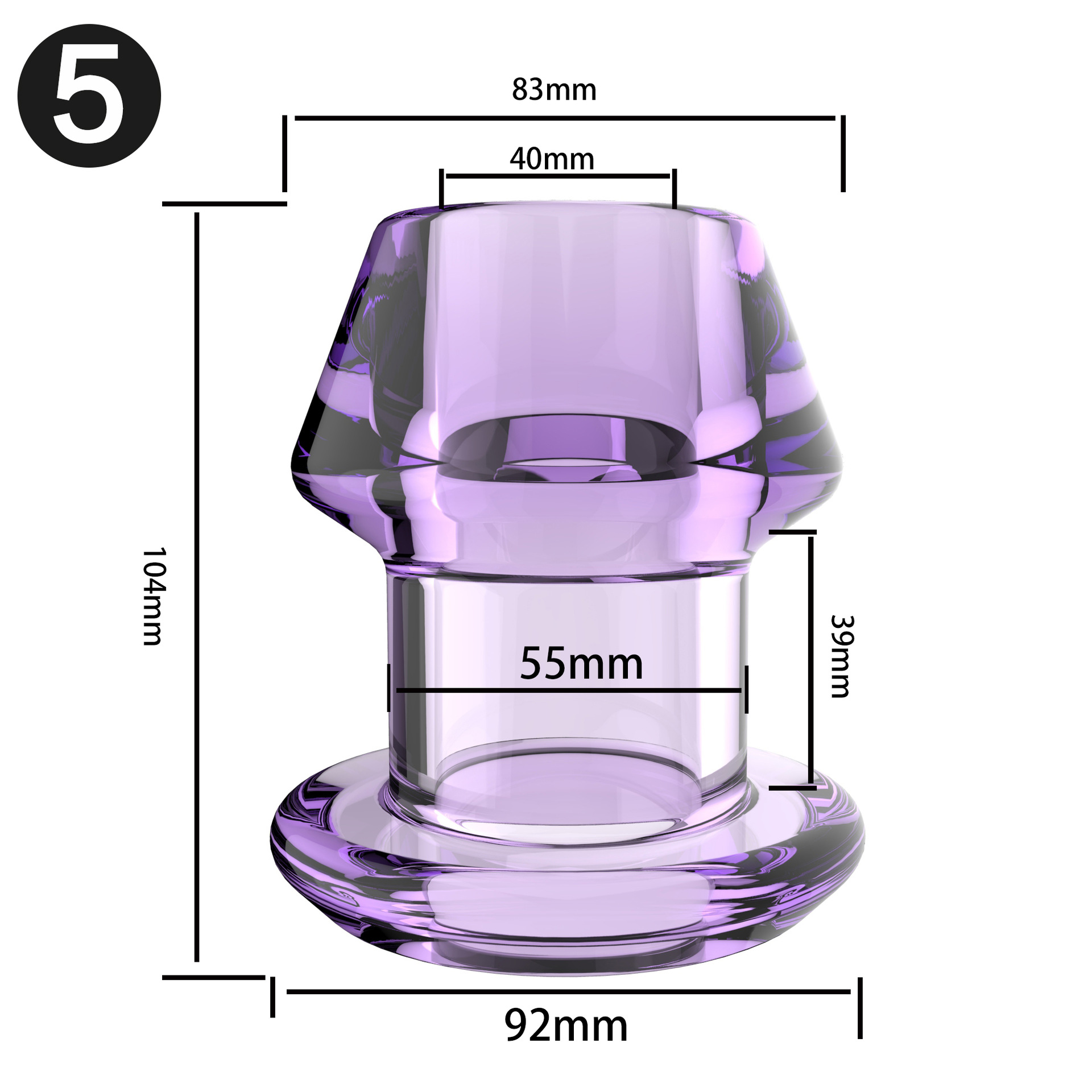 Transparente Púrpura N ° 5 (bolsa de papel de aluminio)