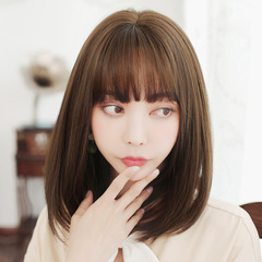Hairpieces for Women Short Bobo Style with Airy Bangs and Side Bangs, Wholesale Hairpiece with Face-Framing Bangs