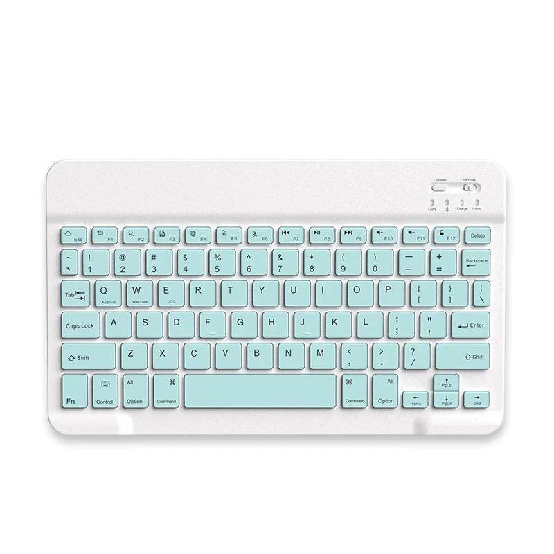 Bluetooth Keyboard & Mouse Set (Apple-compatible), Slim Wireless 7/10" Tablet Holder, Rechargeable Mouse