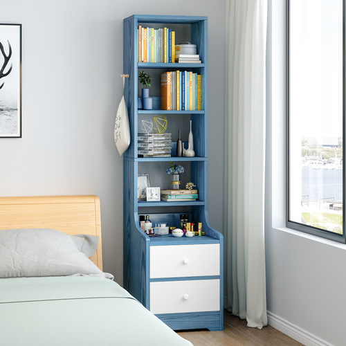 Bedside table simple modern bedroom bedside multifunctional solid wood color simple storage rack economical storage storage cabinet