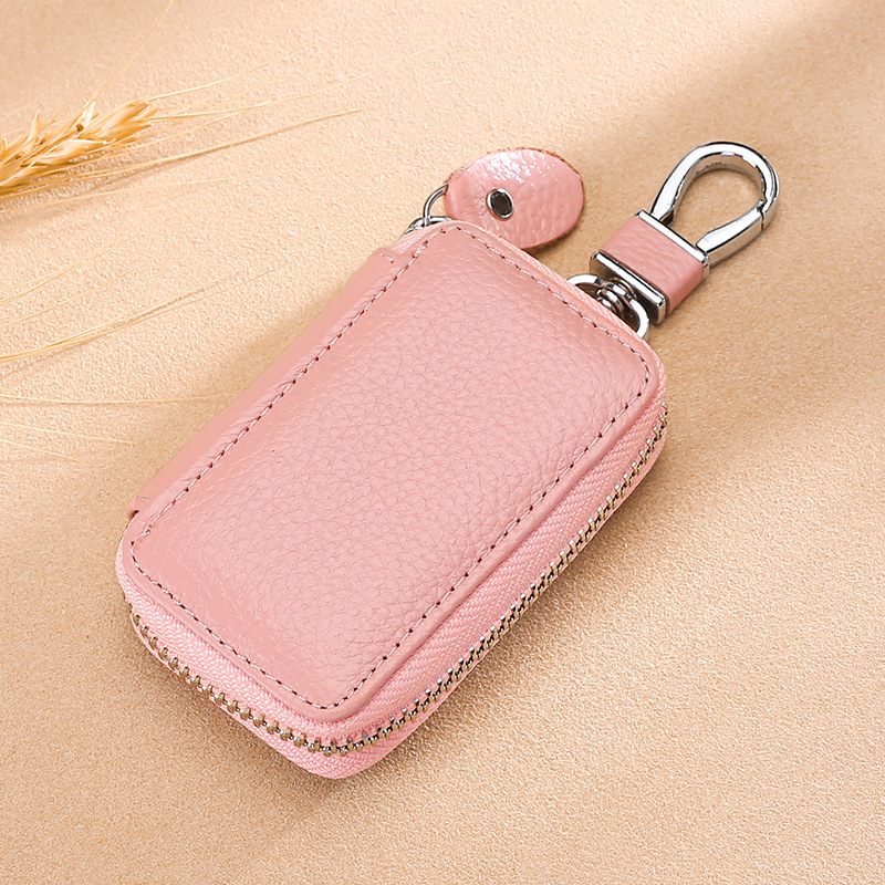 Fabricante de la llave del coche bolso de cuero de los hombres con cremallera bolso de la llave de las mujeres bolsa de tarjeta multifuncional cartera creativa