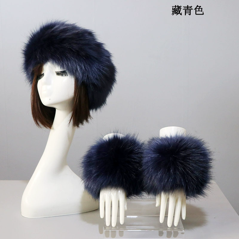 Шапка манжетный костюм, осень и зима, тёплая imitation fur иконка, лисий мех манжет рукав, иностранная торговля свободная клещ hat girl