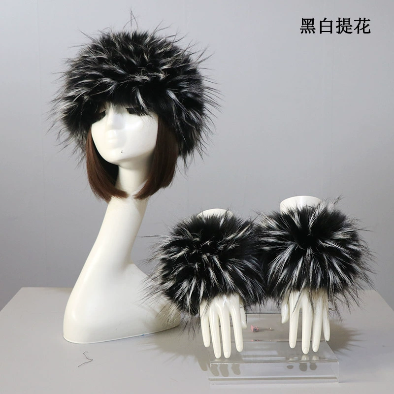 Шапка манжетный костюм, осень и зима, тёплая imitation fur иконка, лисий мех манжет рукав, иностранная торговля свободная клещ hat girl