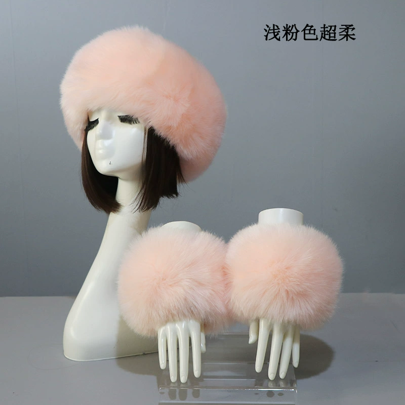 Шапка манжетный костюм, осень и зима, тёплая imitation fur иконка, лисий мех манжет рукав, иностранная торговля свободная клещ hat girl