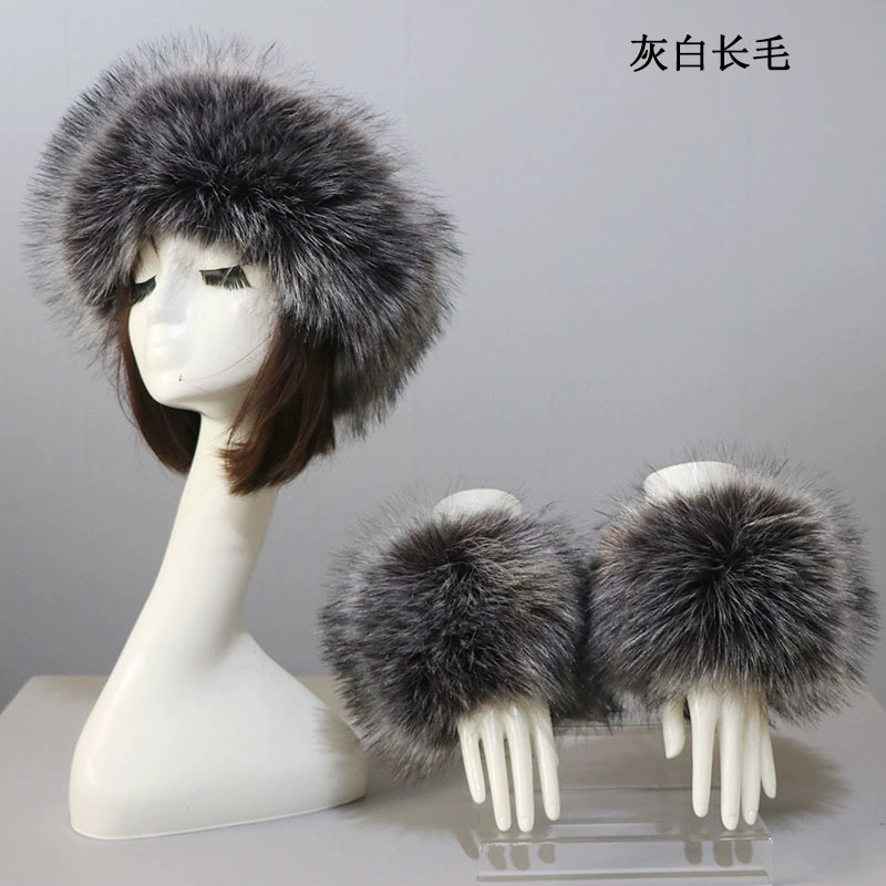 Шапка манжетный костюм, осень и зима, тёплая imitation fur иконка, лисий мех манжет рукав, иностранная торговля свободная клещ hat girl