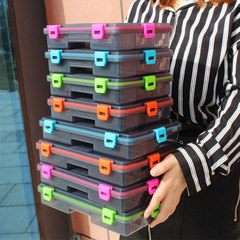K-item Four-Lock Bait Box Single Layer Lure Accessories Storage Box Artificial Lure Box 4 Colors Adjustable Insert Tool Box