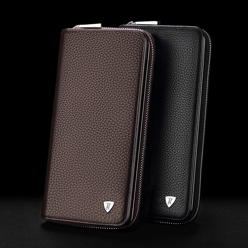 English Royal Paul Wallet Men's Long Wallet Large Capacity Card Holder Anti-Scramble Wallet Leather Wallet Cowhide Long Wallet