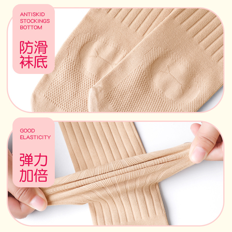 Medias de las niñas de primavera polainas de las niñas rayas verticales calcetines de baile del bebé calcetines de baile de práctica de los niños de color sólido