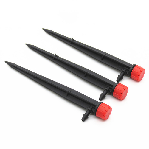 Watering drip irrigation sprinkler nozzle automatic flower watering orchard water-saving accessories red eight-hole adjustable ground-plug irrigator