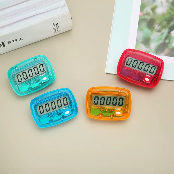 2D pedometer single function LED large screen digital portable waist clip mini counter