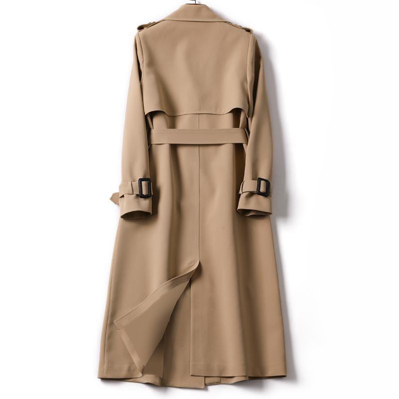 Plaid Original Quality Coat Women's Mid-Long Korean Popular British Style Over-the-Knee Coat Autumn and Winter Coat