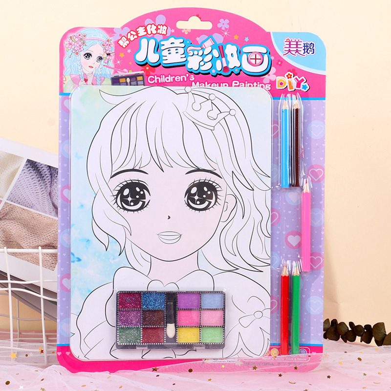 Children's makeup painting toys creative painting graffiti sketchpad kindergarten diy handmade painting stall color lead coloring Children's makeup painting toys creative painting graffiti sketchpad kindergarten diy handmade painting stall color lead coloring