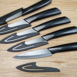 Factory direct -operated wholesale high -quality ceramic knife black blade ceramic fruit knife and sheath universal knife 4 -inch ceramic knife set