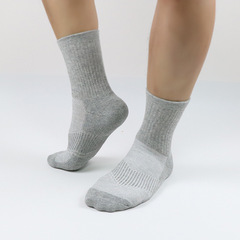 Amazon Combed Cotton Socks, Solid-Color Sports Socks, Terry-Effected Elite Socks, Mid-Calf Breathable & Durable Men's Basketball Socks