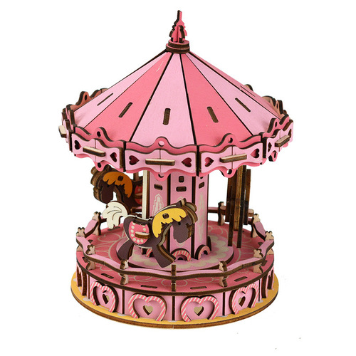 3DIY Wooden 3D Puzzle Stands Hot Selling Street Stall Supply Wooden Simulation Model Children's Educational Toys Wholesale