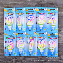大号彩边数字蜡烛happy birthday生日快乐儿童数字蛋糕装饰蜡烛