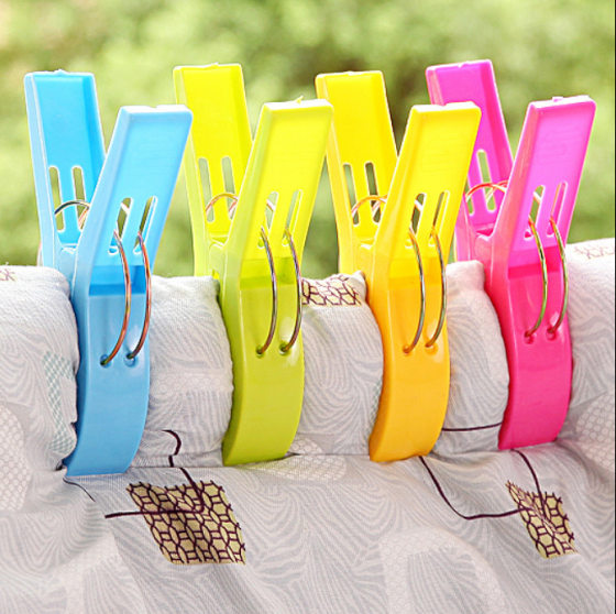 Home strong clothes clip quilt clip 4 plastic bed sheets drying clip multi-functional clothes clip factory