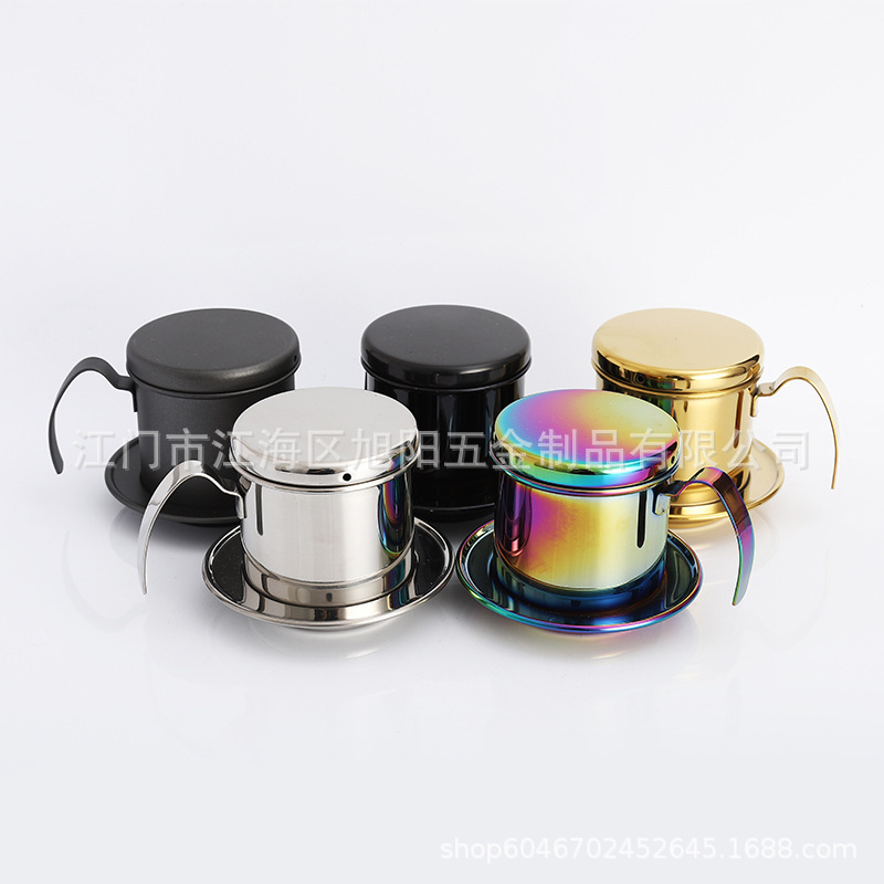 304 Vietnamese Coffee Pot Filter Cup Drip Pot Vietnamese Drip Coffee Pot Household Coffee Filter Cup